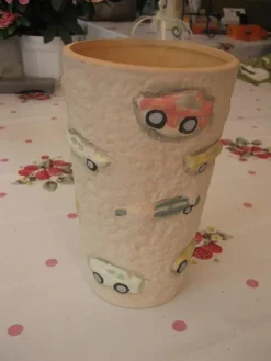 Tradera Krukor & Odlingssystem<Blomkruka med Bilar