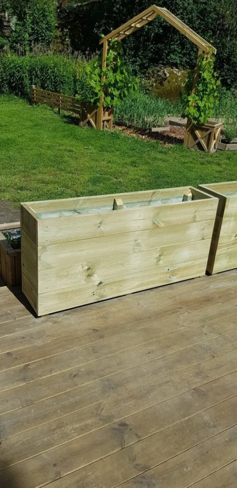 Tradera Krukor & Odlingssystem<Blomlåda hög 1st - Exklusiv design - Handgjord, Trollhättans snickeri Trädgård