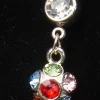 Tradera Piercings<BLOMMOR Piercing Navel böjd kirurgiskt stål m SMYCKE
