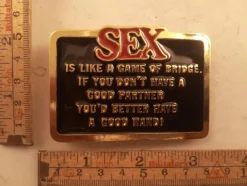 Tradera Bältesspänne sex is like a game of bridge 2298gu> Bälten & Skärp