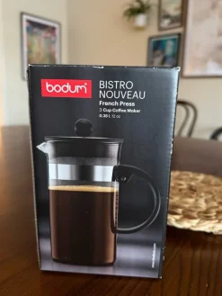 Tradera Bodum Bistro Nouveau French Press 3-koppars kaffepress^ Hushållsmaskiner