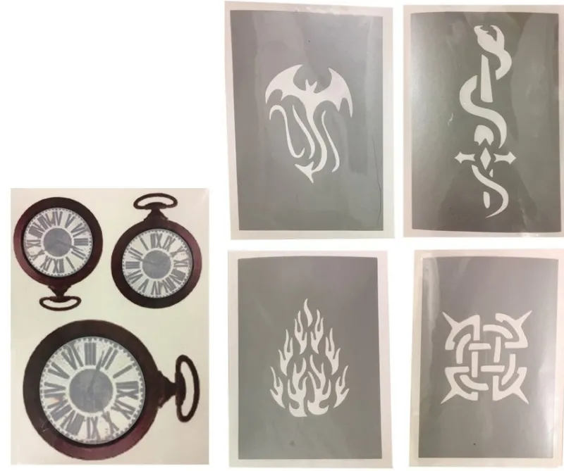 Tradera Body art Tatueringsmall x4 + tillfällig tatuering^ Tatuering