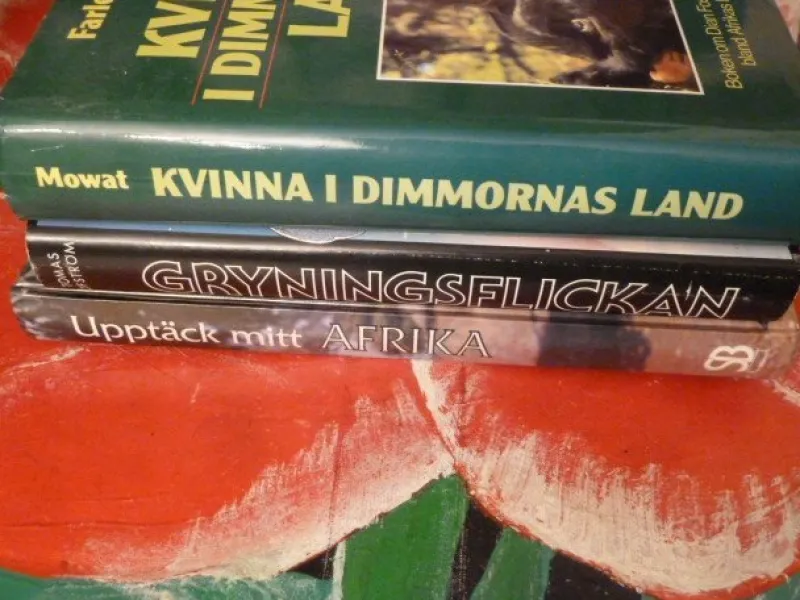 Tradera BOK, 3 STYCKEN BÖCKER, MOWAT, TOMAS LÖFSTRÖM, UPPTÄCK MITT AFRIKA> Antik Litteratur