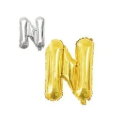 Tradera Bokstavsballong N Silver 41 cm> Barnkalas