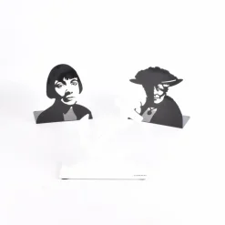 Tradera Bokstöd Jan Landqvist Selma Lagerlöf Karin Boye Ankare Lonneberg Metall 3st> Övrig Antik & Design