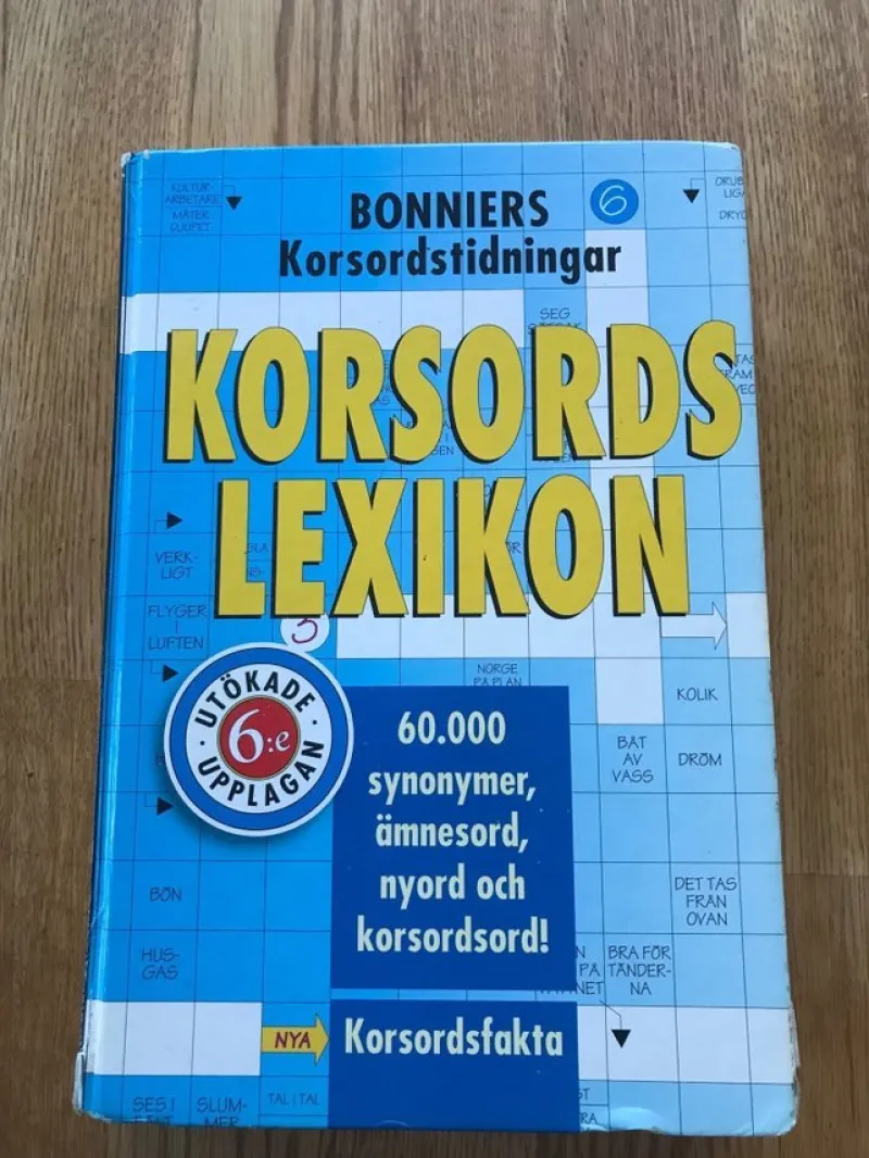 Tradera Bonniers Korsordslexikon 6:e Upplagan> Korsord & Korsordsrelaterat