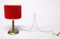 Tradera Bordslampa med fungerande belysning till dockskåp, Lundby från 1960-talet> Dockskåp & Dockor