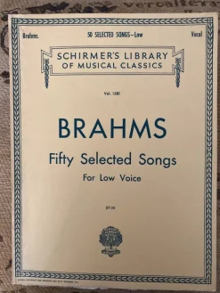 Tradera Brahms: Fifty Selected Songs For Low Voice (Schirmer's Library of Musical^ Noter & Nothäften