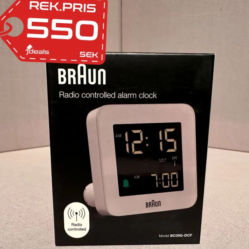 Tradera Braun Digital Radio Controlled Alarm Clock – Väckarklocka – Grå^ Klockor Till Hemmet