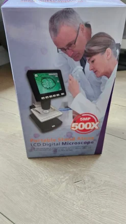 Tradera Bärbar fristående LCD-digitalmikroskop 500x^ Mikroskop