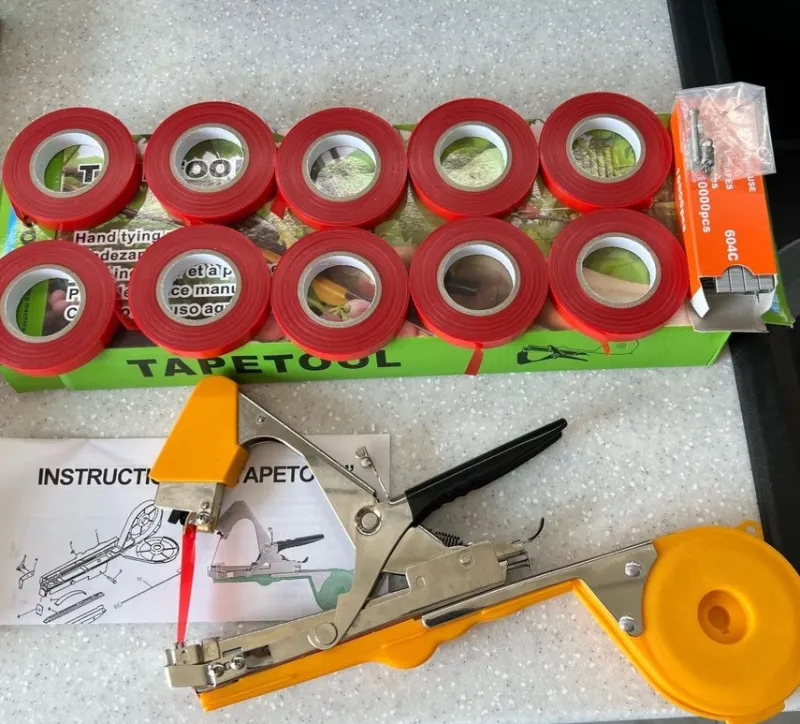 Tradera Trädgårdsredskap<Bärbar manuell bindningsmaskin för trädgårdsväxter +10 rullar tejpset,10000 spik