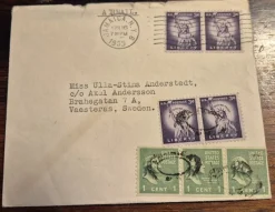 Tradera Övrigt<Brev stämplat på Jamaica 16 april 1955