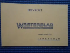 Tradera Kuriosa<Brevkort Aktiebolaget Ragnar Westerblad