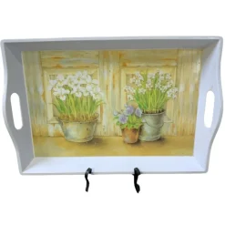 Tradera Bricka Fat Plast Plastbricka Blommor Krukor Design^ Inredning & Hushåll