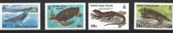 Tradera Brittiska Jungfruöarna 1988 Hotade djur val sköldpadda ödlor 4v + block^ Europa