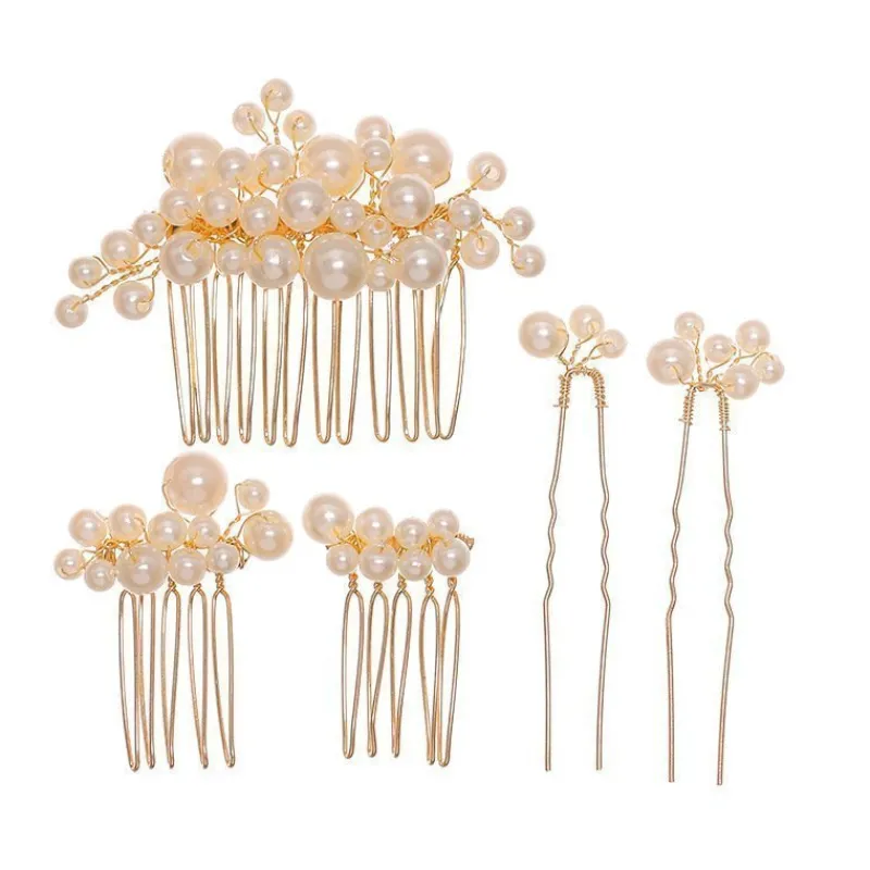 Tradera Bröllop pärla hår klämma hårnålar 5ST PACK> Bröllopsaccessoarer