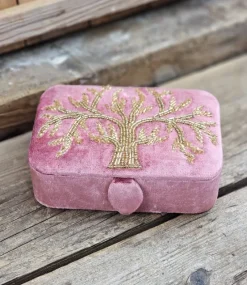 Tradera Smyckeskrin & -förvaring<Broderad ask för smycken, kristaller och tarotkort, Tree Of Life