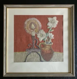 Tradera Broderad tavla retro^ Dekorationer