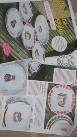 Tradera broderimönster Brodera söta ugglor i härlig retrostil^ Sömnad & Stickning