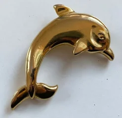 Tradera Broscher<BROSCH - Lekfull delfin