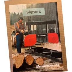 Tradera Broschyr för Lennartsfors AB:s bandsågverk Sågverk Bandsåg Timmer Stock Bräda^ Jordbruksmaskiner