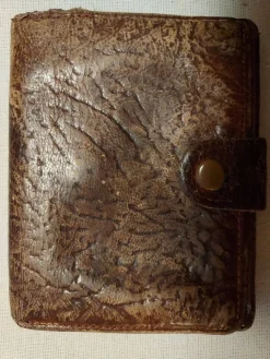 Tradera börs portmonnä BRUN 50-tal SKINN> Plånböcker