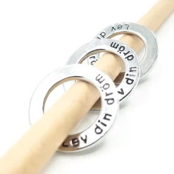 Tradera Budskapsring Antiksilver 25 mm 10 st/förp.^ Smyckestillverkning