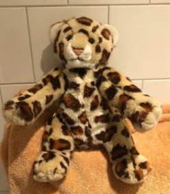 Tradera Nalle- & Teddybjörnar<Build a bear leopard nalle ca 40 cm söt retro klassisk teddybjörn