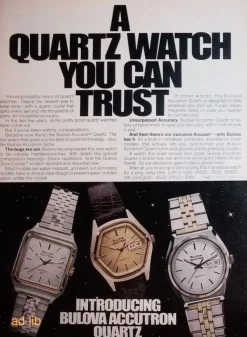 Tradera BULOVA ACCUTRON QUARTZ, REKLAM TIDNINGSANNONS 1977^ Övrigt Klockrelaterat