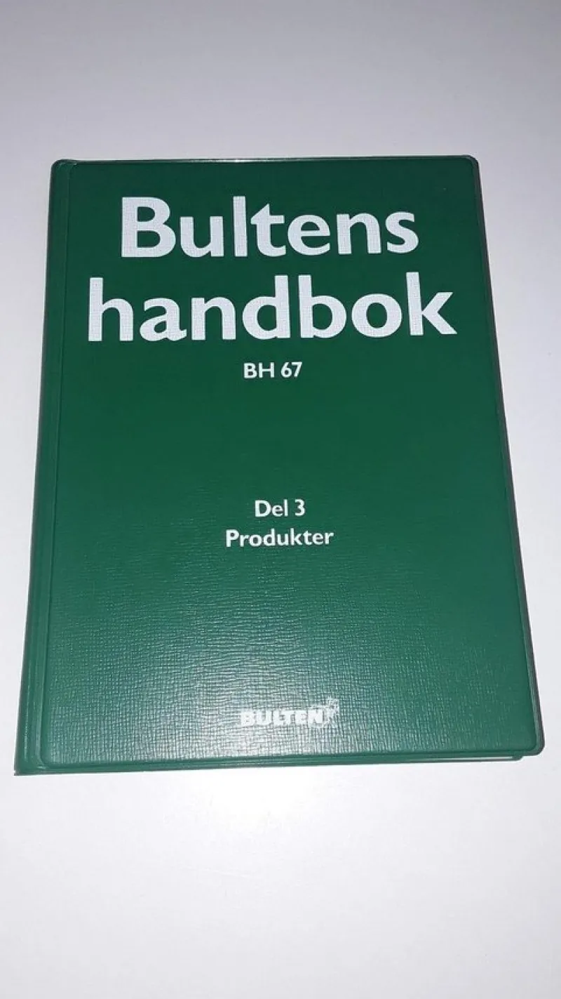 Tradera Bultens handbok BH 67 - Del 3 Produkter> Övriga Böcker & Tidningar