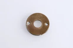 Tradera byggnadsvård TRYCKESBRICKA rund funkis rosett mässing dörrbeslag dörr ytterdörr> Beslag & Reservdelar