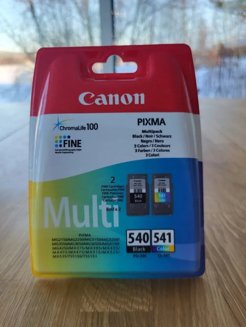 Tradera Canon PG-540 & CL-541 - svart + färg bläckpatron 2-pack (original)> Skrivare & Skanners