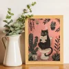 Tradera Canvas Poster Katt Toalett 30x21 cm^ Posters
