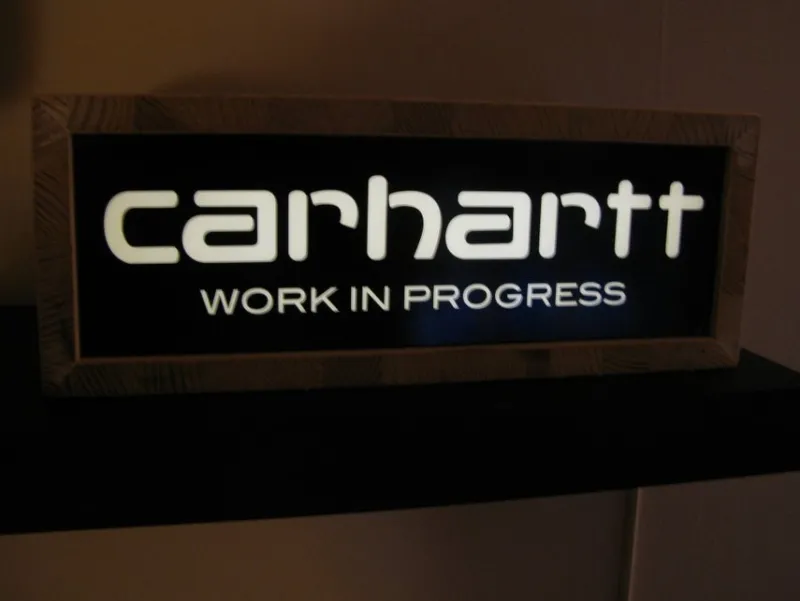 Tradera Carhartt custom made lampa/ljus skylt^ Övrigt Handgjort