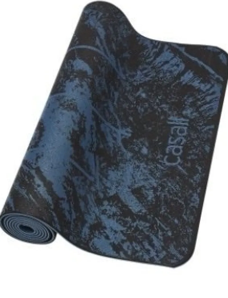 Tradera Yoga<Casall Gymmatta, yogamatta, tränings matta 5mm blå/svart