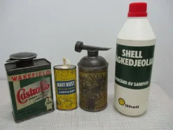 Tradera Castrollo cylinderolja - Oljekanna Alfa - Laval,Kant-Rust Lubricant, Shell sågke^ Bensinia