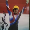Tradera Cathy Turner 2 OS guld short track^ Autografer