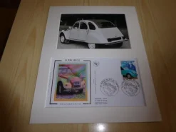 Tradera Mobilia<Citroen 2 CV fotografi & Frankrike FDC med passepartout