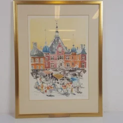 Tradera Clara Salander - Inramad litografi - Umeå 1979 - 10/200^ Grafik & Teckningar