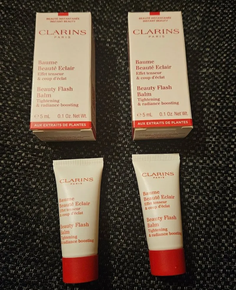 Tradera Ansiktsvård<CLARINS BEAUTY FLASH BALM 2 x 5 ML - NYTT/OANVÄNT/OÖPPNAT!
