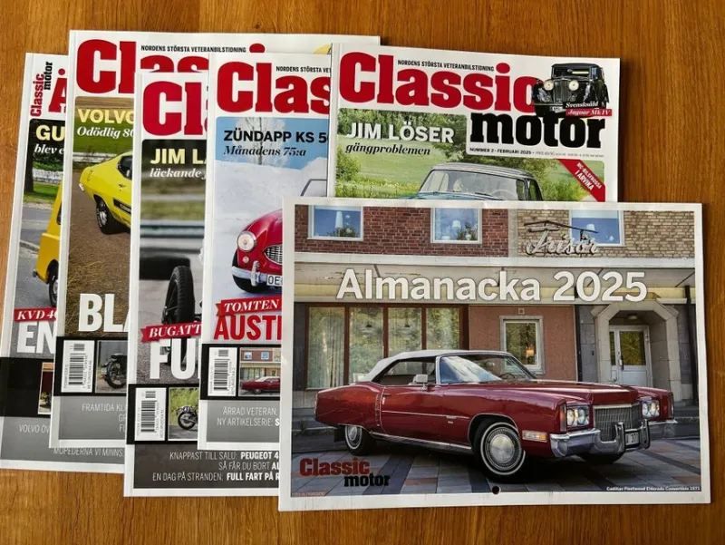 Tradera Classic Motor Almanacka 2025 + 5 nummer Classic Motor från år 2024 och 2025> Tidskrifter