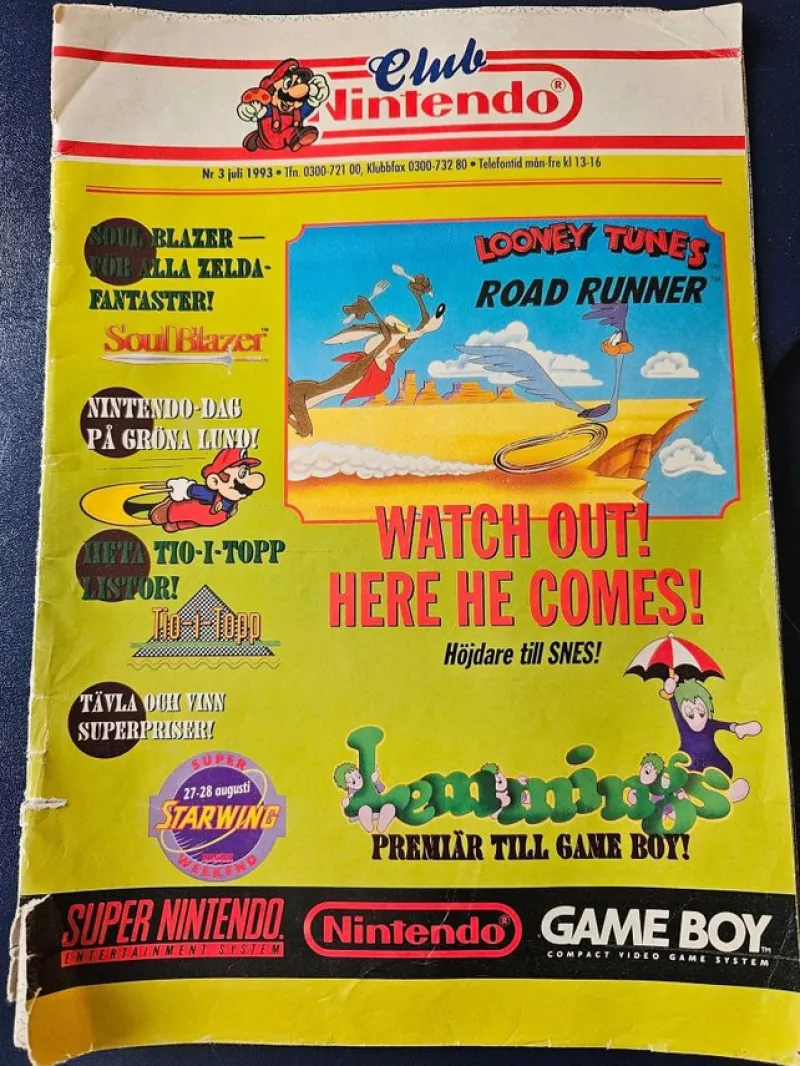 Tradera Litteratur & Merchandise<Club Nintendo Nr 3 1993 Tidning