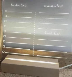 Tradera 20cm X 20cm Elegant anslagstavla akryl dekorativ LED-nattlampa med penna> Inredning Barnrum