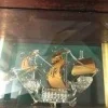 Tradera Columbus flaggskepp Santa Maria i kristall^ Båt- & Fartygsmemorabilia