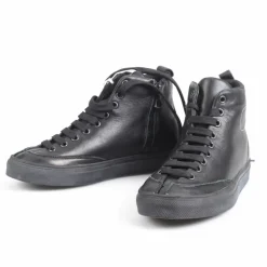 Tradera Damskor<Coming Soon ladies black leather sneakers with lace-up/zip fastening-EU 36-UK 3