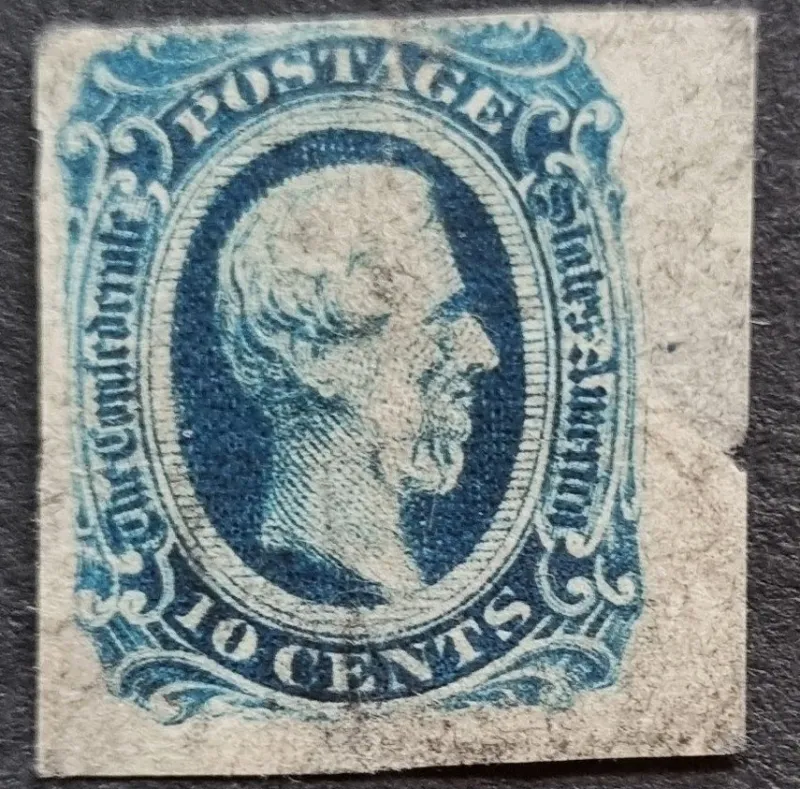 Tradera Confederate States Scott 11 Lite papperseparation v sidaSe besk.för förkort^ Nordamerika