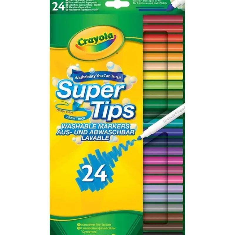 Tradera Crayola Super Tips Tvåttbara Tuscher 24-pack> Pyssla & Måla