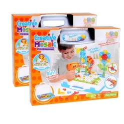 Tradera Creative Design Pussel DIY Byggbyggsats 237 ST med manuell elektrisk borrmaskin> Experimentlådor & Vetenskap