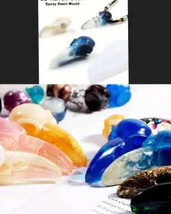 Tradera 3D Kråk-Skalle Epoxi Resin Form^ Smyckestillverkning