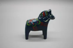 Tradera Dalahäst Blå Nils Olsson Dalarna Nusnäs Äkta Dalahemslöjd^ Dalahästar